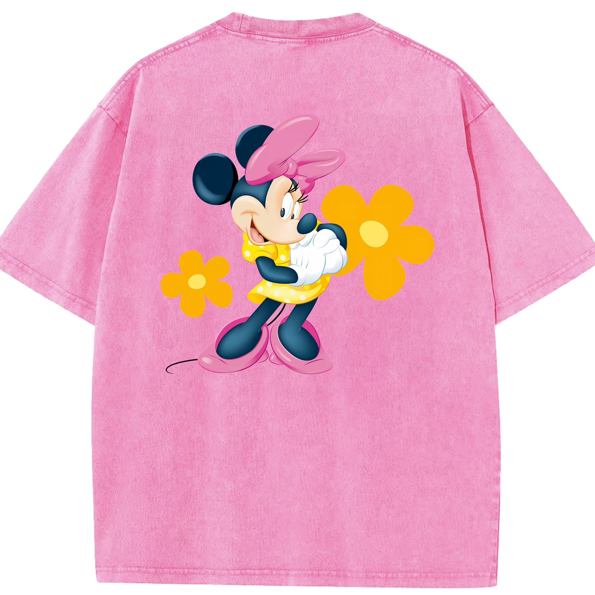 （画像用） ミッキーマウス Mickey Mouse 綿100% ヴィンテージ風 半袖Tシャツ（背面プリント）